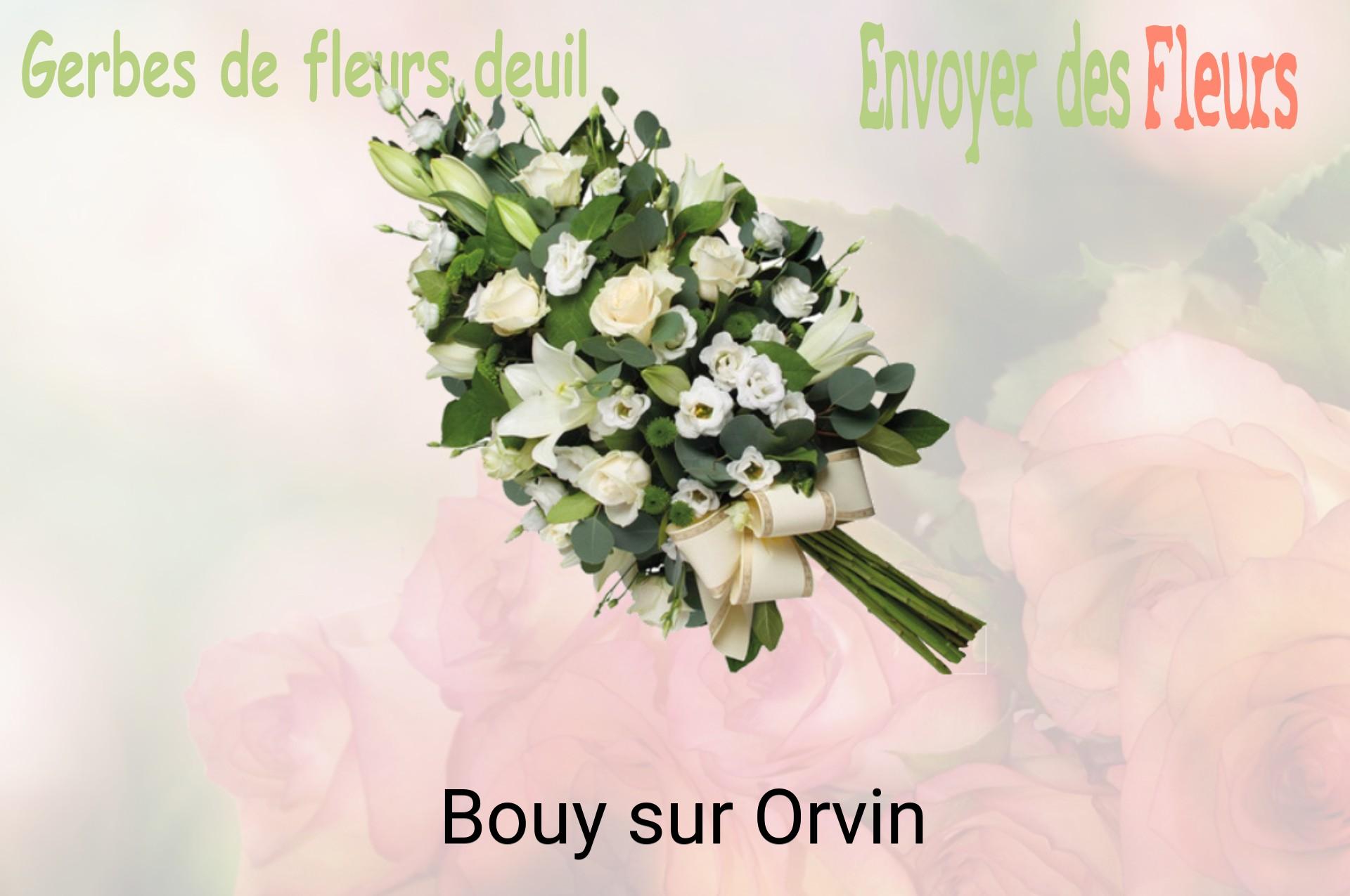 Gerbe de fleurs de deuil livrée à Bouy-sur-Orvin
